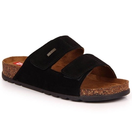 Sandalias piel velcros Big Star M JJ176001 negro