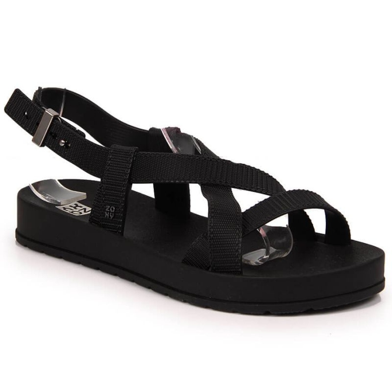 Zaxy W INT1706 sandalias romanas de goma negro