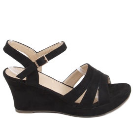 Sandalias cuña Nirali negras negro