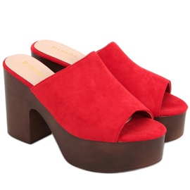 Chanclas Ramla Red zuecos rojo
