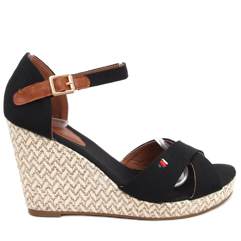 Sandalias cuña Lamis negras negro