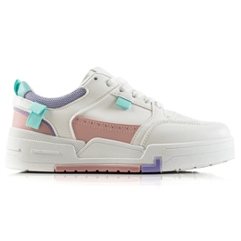 TRENDI Zapatillas de colores en la plataforma blanco violeta azul rosado TRENDI Zapatillas de colores en la plataforma blanco violeta azul rosado
