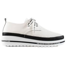 ARTIKER Zapatos de moda de cuero blanco negro