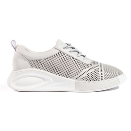 ARTIKER Zapatillas de piel ligera gris