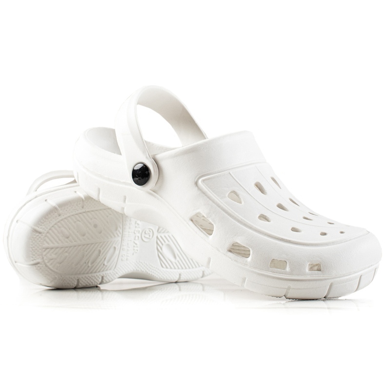 TRENDI Chanclas blancas claras blanco