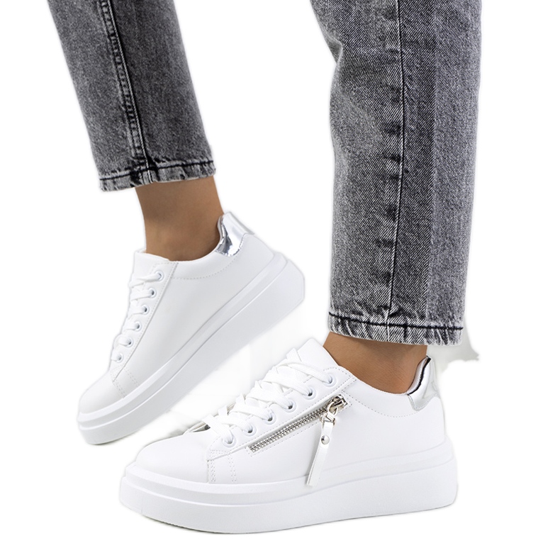 Deportivas de mujer Tamis blancas y plateadas blanco plata