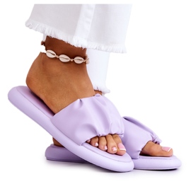 S.Barski Pantuflas Clásicas Mujer Felino Morado violeta
