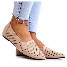 LU BOO Bailarinas Mujer Slip-On Caladas Beige Rosario