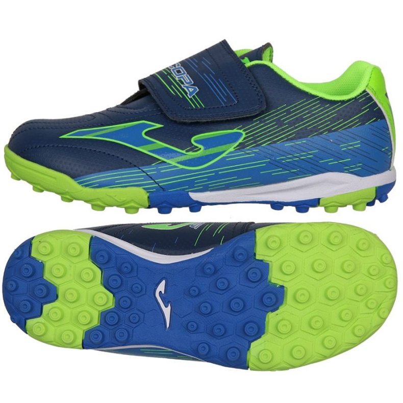 Botas de fútbol Joma Super Copa 2203 Tr Jr SCJS2203TFV multicolor azules y azul marino