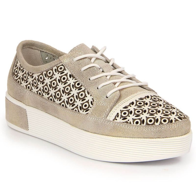 Zapatos piel calados Filippo W PAW326 dorado