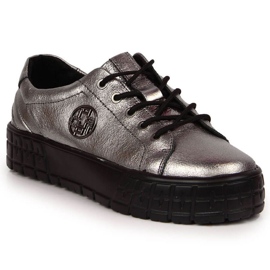 Zapatos plataforma en piel Filippo W PAW320B plata