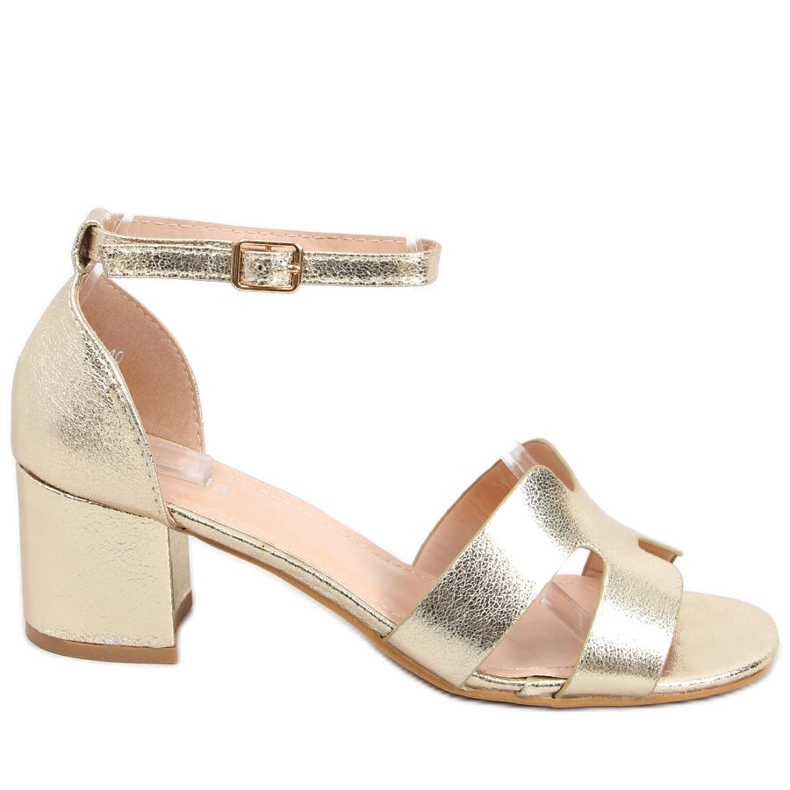 Sandalia tacón Nabila Gold dorado