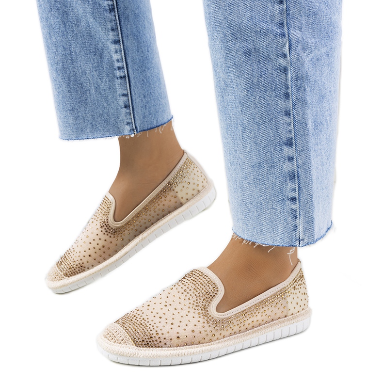 Alpargatas beige con circonita Punter