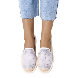 Alpargatas blancas con circonita Punter blanco