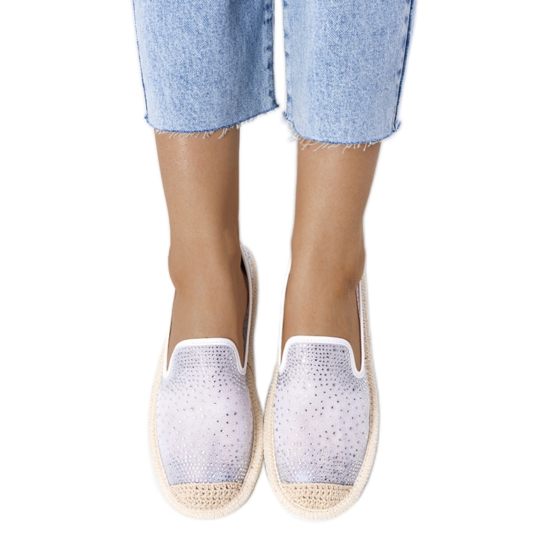 Alpargatas blancas con circonita Punter blanco
