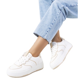 Deportivas Bieke de mujer blancas y beige