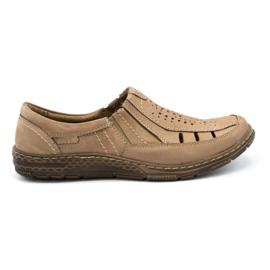 Olivier Mocasines hombre piel para verano 492MA beige