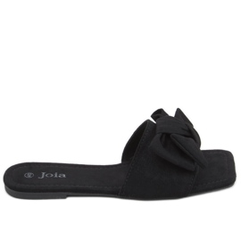 Chanclas con suela cuadrada negra Nisha negro