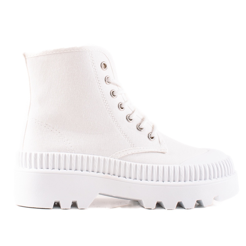 Melisa Zapatillas de moda en la plataforma blanco