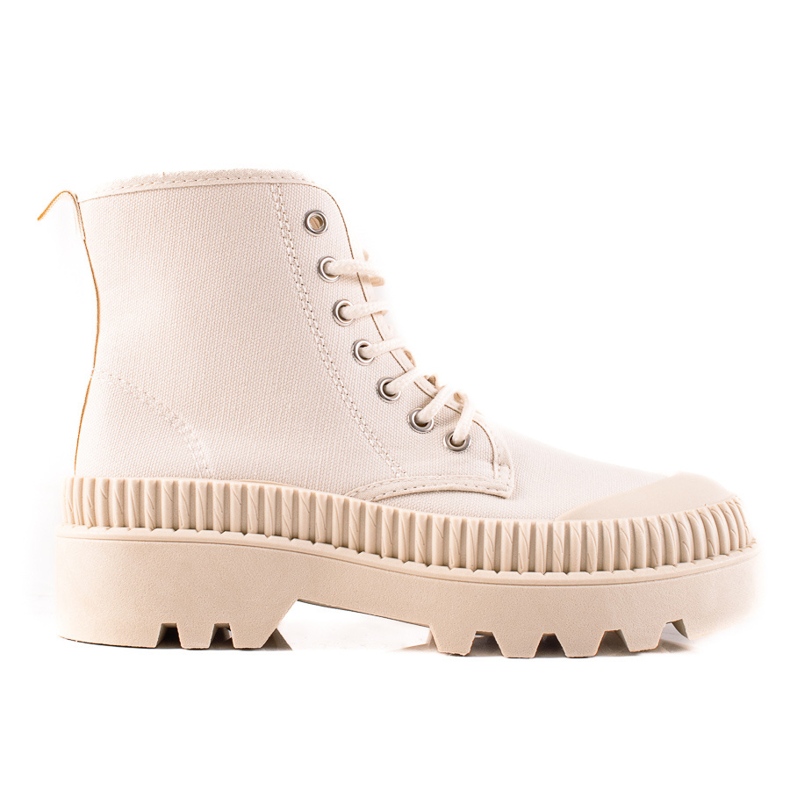 Melisa Zapatillas de moda en la plataforma beige