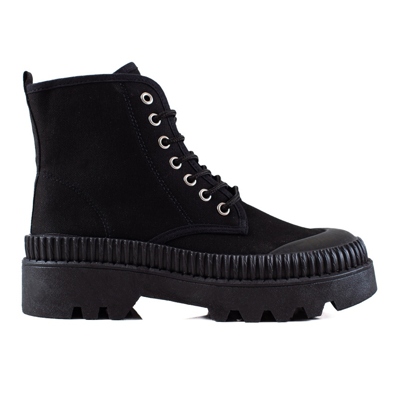 Melisa Zapatillas de moda en la plataforma negro