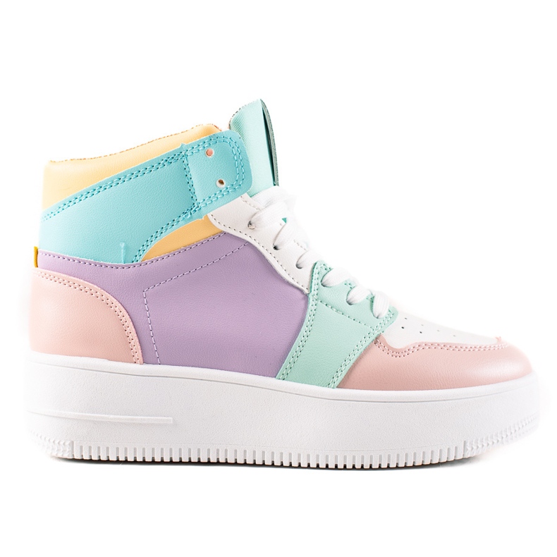 Renda Zapatillas altas en la plataforma multicolor