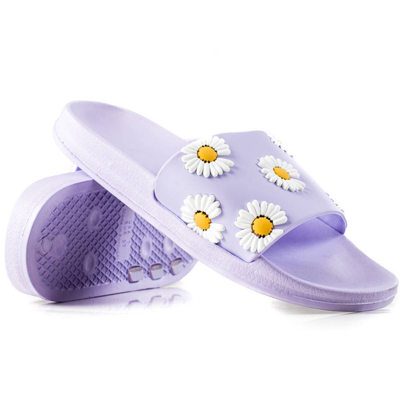 TRENDI Pantuflas violetas en las margaritas