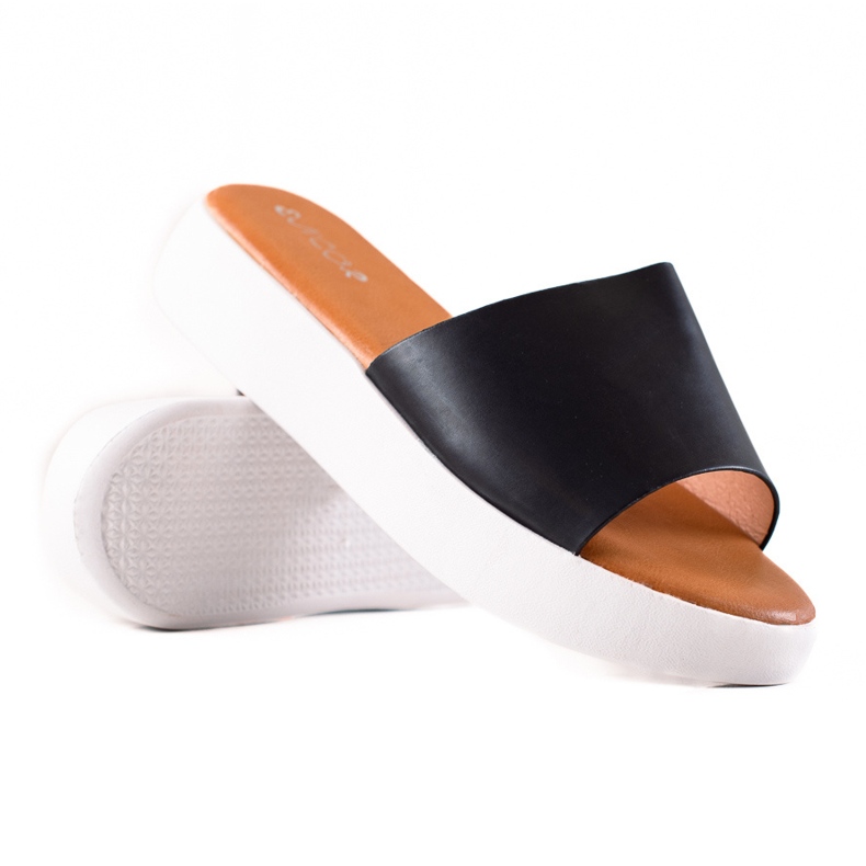 Encor Zapatillas negras en la plataforma negro Encor Zapatillas negras en la plataforma negro