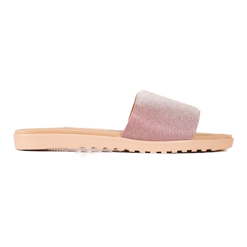 TRENDI Pantuflas con purpurina rosado plata