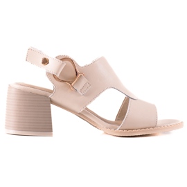 Elegantes sandalias de piel LA.FI beige