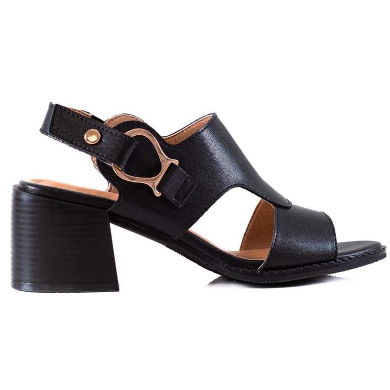 Elegantes sandalias de piel LA.FI negro