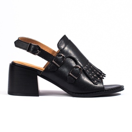 Sandalias de piel con chorros LA.FI negro