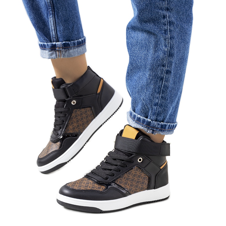 Zapatillas negras de Emmers marrón negro
