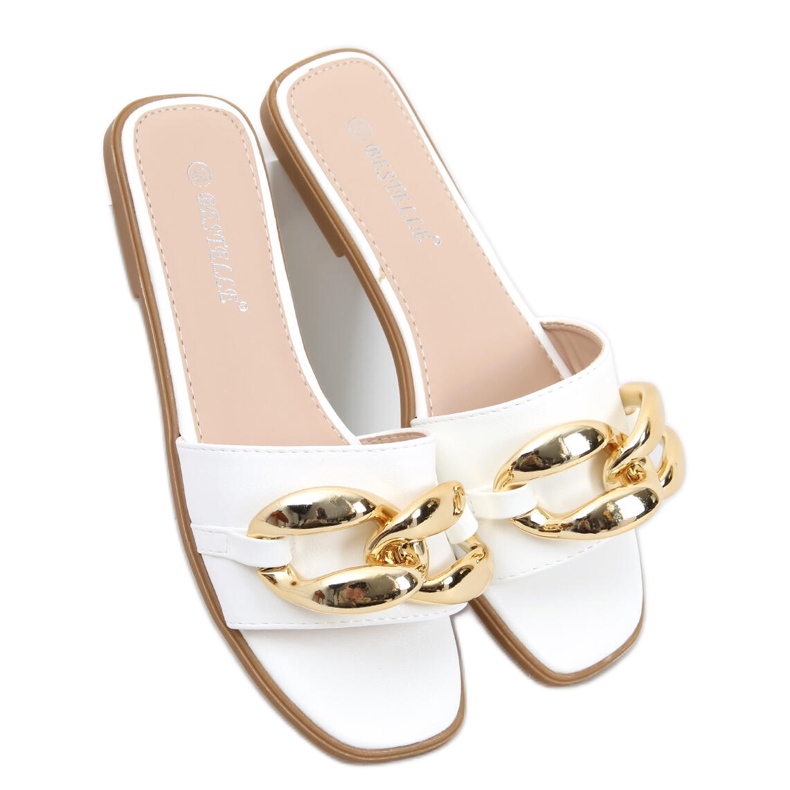 Zapatillas casa con cadena Dalia Blanco Zapatillas casa con cadena Dalia Blanco