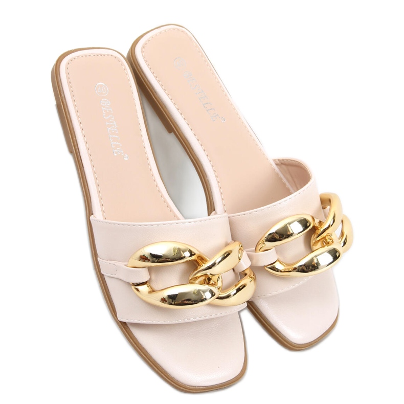 Zapatillas casa con cadena Dalia Beige