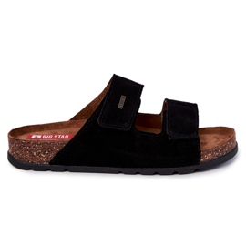 Chanclas de hombre Big Star JJ176001 negras con velcro negro