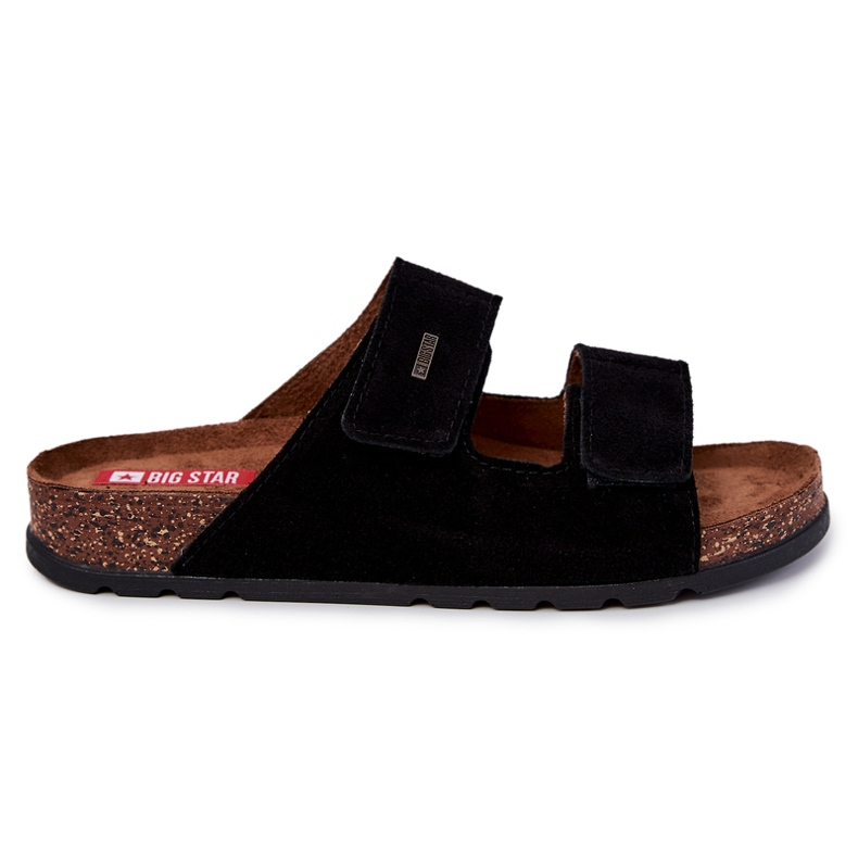 Chanclas de hombre Big Star JJ176001 negras con velcro negro