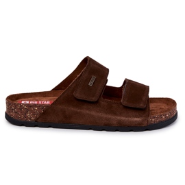 Pantuflas Hombre Con Velcro Big Star JJ176002 Marrón