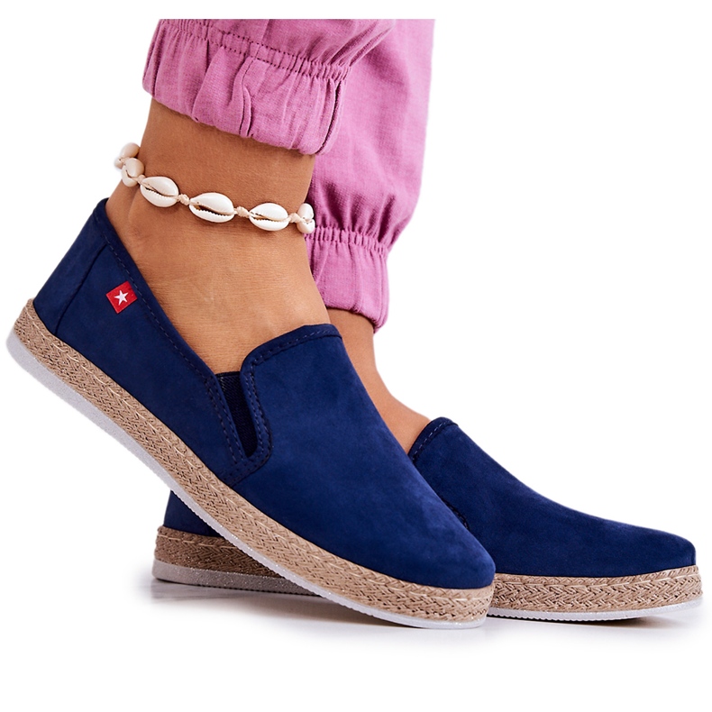 Alpargatas Mujer Slip-On Big Star JJ276003 Azul Marino