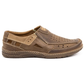 Olivier 893MP mocasines de piel marrón para hombre
