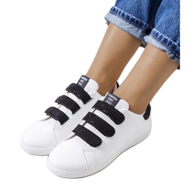 Deportivas de mujer Diest en blanco y negro con velcros Deportivas de mujer Diest en blanco y negro con velcros