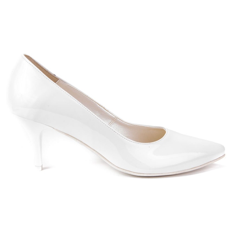 Zapatos De Salón Filippo 2161 Lacado Blanco