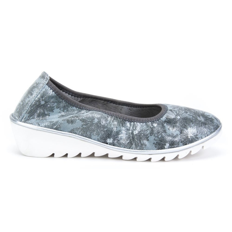 Zapatos de cuero Filippo DP046 / 18 Gr Fl gris azul