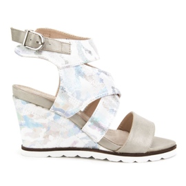 Sandalias Filippo DS175/18 Sl plata gris multicolor