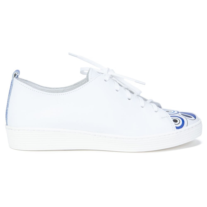 Filippo 10102 Zara Zapatos Blancos + Estampado Azul