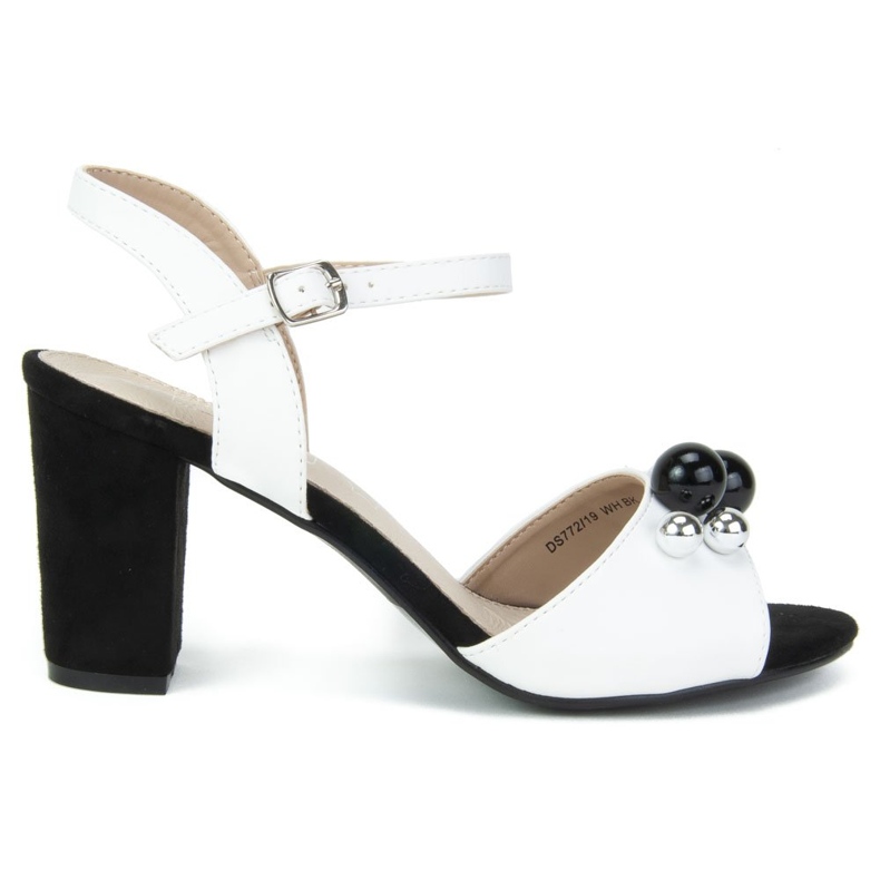 Filippo DS772 / 19 Wh Bk sandalias blancas blanco negro