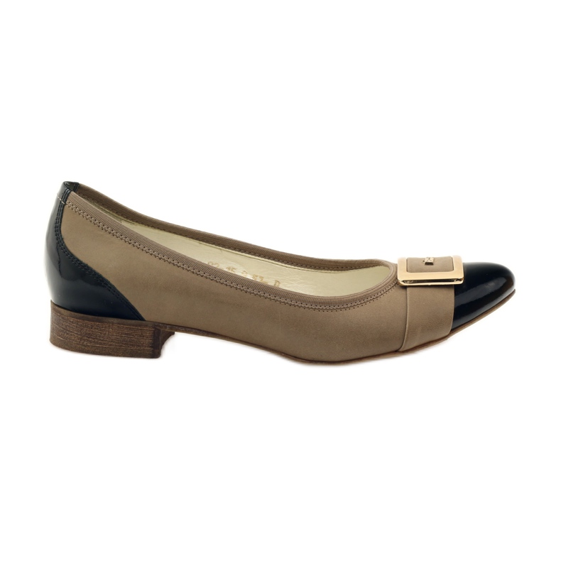 Neścior Zapatos de salón con hebilla beige amarillo marrón negro Neścior Zapatos de salón con hebilla beige amarillo marrón negro
