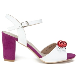 Filippo DS772 / 19 Wh Fh sandalias blancas blanco rosa