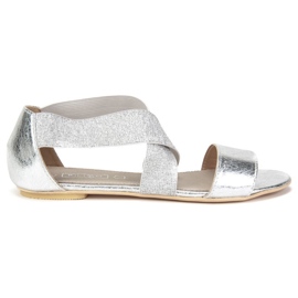 Sandalias Filippo DS780/19 Si Plata gris dorado amarillo