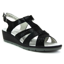 Sandalias de piel Filippo DS744/19 Bk negro